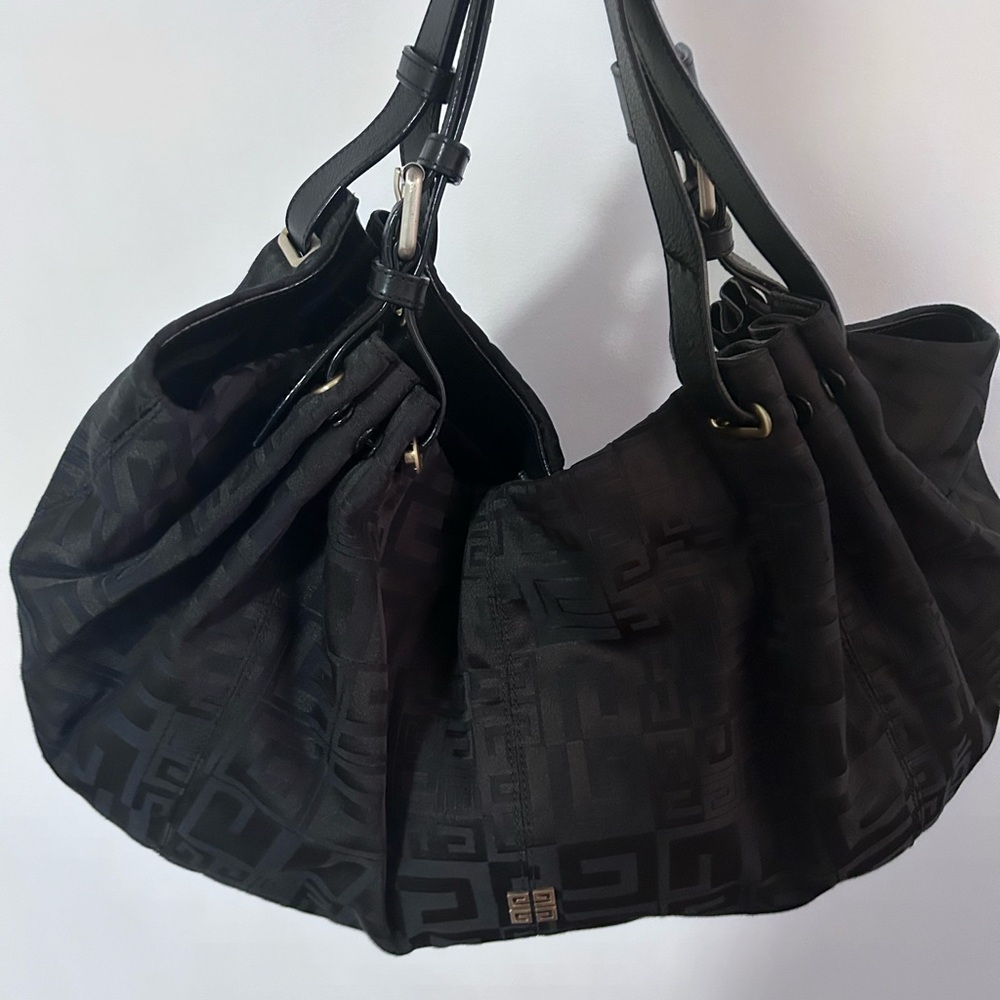 Givenchy Black Monogram Canvas Double Handle Hobo… - image 4